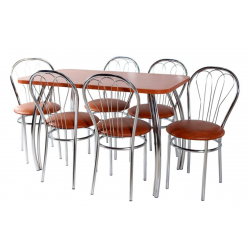 Komplektas Metalinis Stalas+6 kėdės
