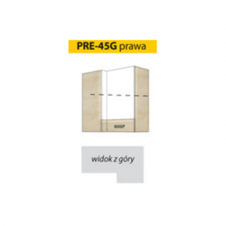 PREMIO pakabinama kampinė spintelė PRE-45G (kairinė)