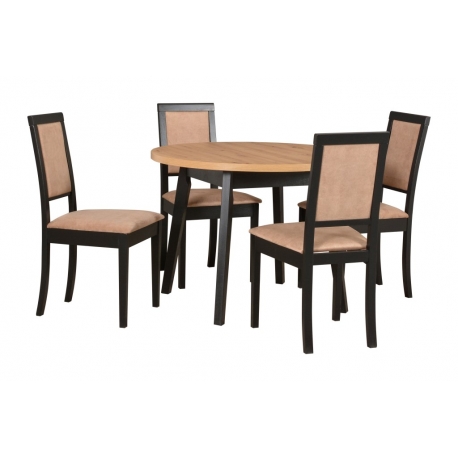 Stalo ir kėdžių komplektas OSLO 3 L + ROMA 13 (6 vnt.)