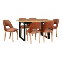 Stalo ir kėdžių komplektas IKON 3 + Monti 2 (6 vnt.)