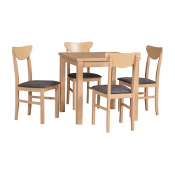 Stalo ir kėdžių komplektas MAX8 + LEO2 (4 vnt.)