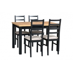 Stalo ir kėdžių komplektas MAX 5 + NILO 8 (6 vnt.)
