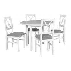 Stalo ir kėdžių komplektas POLI2 + NILO10 (4 vnt.)