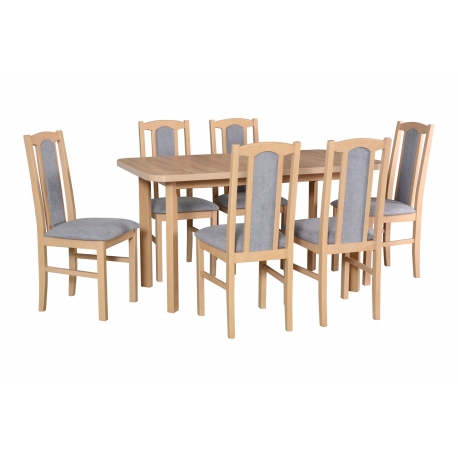 Stalo ir kėdžių komplektas WENUS 2 L + BOS 7 (6 vnt.)