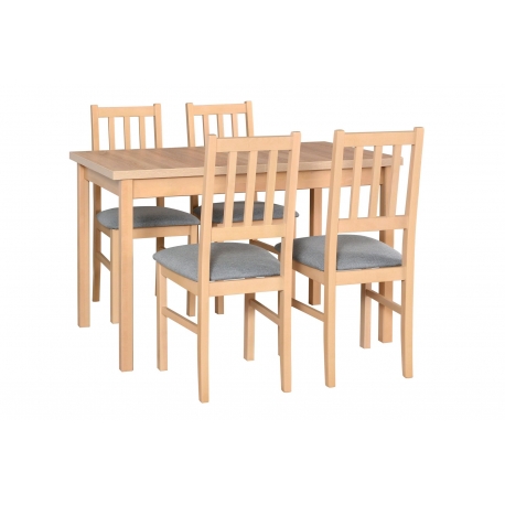 Stalo ir kėdžių komplektas MAX 10 + BOS 4 (6 vnt.)
